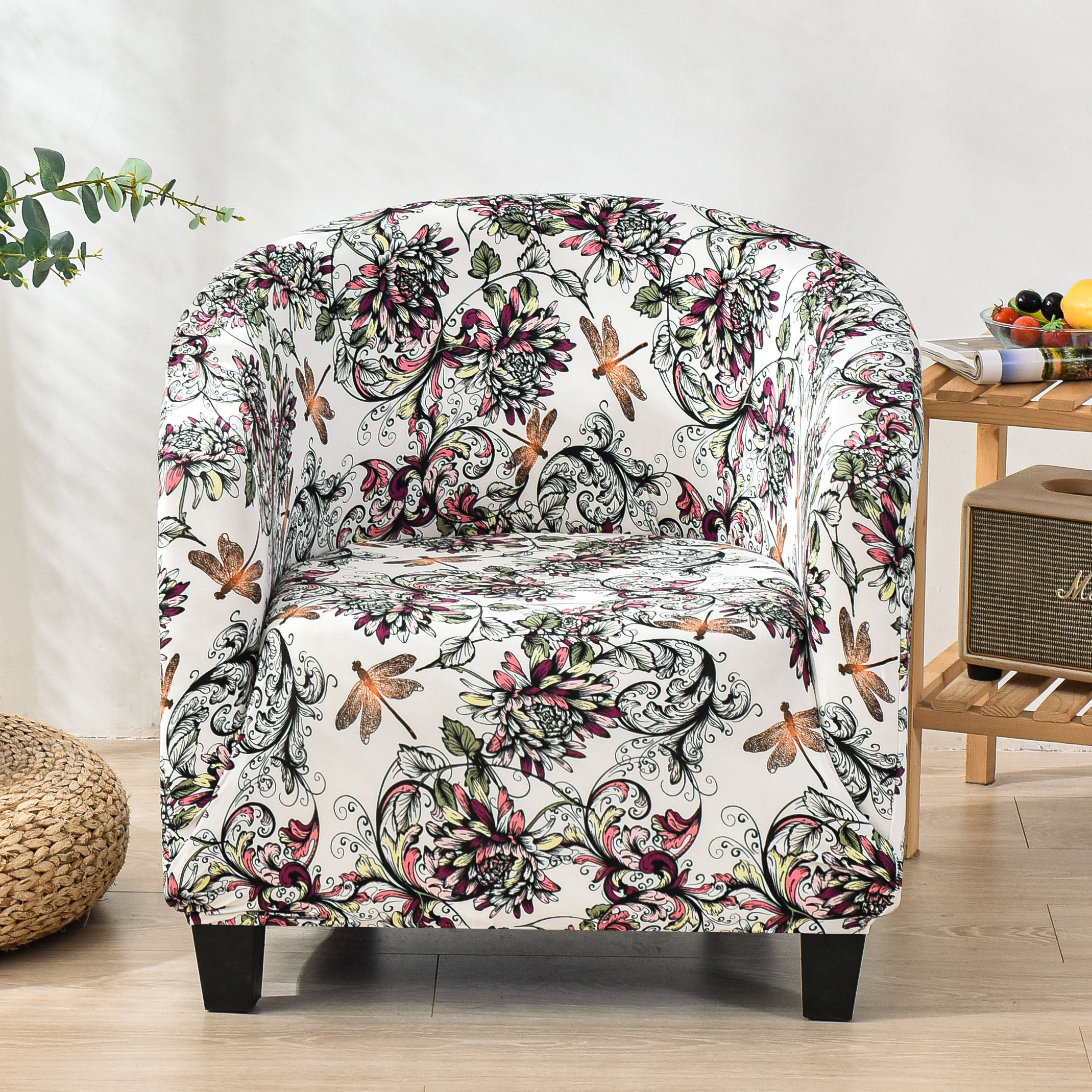 Club Chair Slipcover Barrel Chair Cover Printed Tub Chair Slipcover Armchair Covers Sofa Couch Covers for Living Room