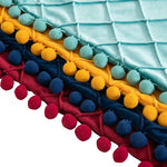 2 PCS Throw Pillow Covers with Pom-poms Soft Plush Velvet Decorative Luxury Style Cushion Case Pillow Shell for Sofa Bedroom, 12 Colors