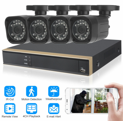 K3042HV 1080P HD 4CH DVR Recorder 1080N Outdoor CCTV Home Security Camera System US