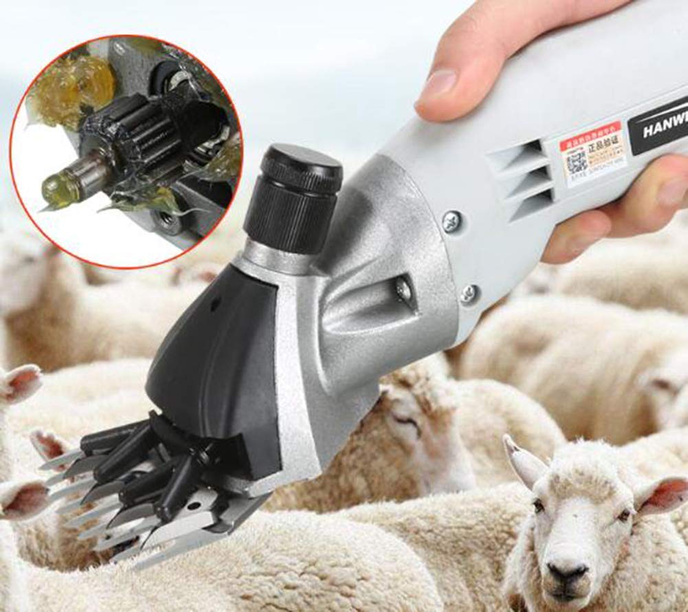 Electric Sheep Shears Goat Shearing Clippers with 6 Speeds 9pcs Straight Blades for Farm Supplies Sheep Animal Livestock 900W 2400R/Min