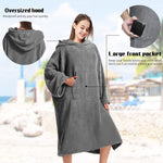 Quick-drying change bathrobe, long sleeve adult bathrobe, soft coral fleece bathrobe