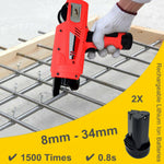 Handheld Automatic Rebar Tier Tying Machine Reinforcing Steel Strapping Machine Tool Kit  with 2 Stell Wire 8-34mm