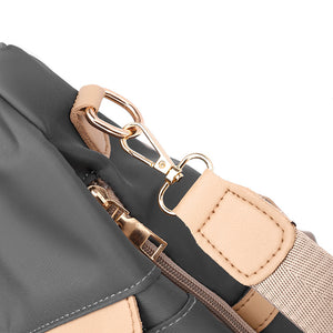 Women Backpack Purses with Pom Pom Anti-theft Travel Bag Convertible Satchel Handbags and Shoulder Bag, Black Gray
