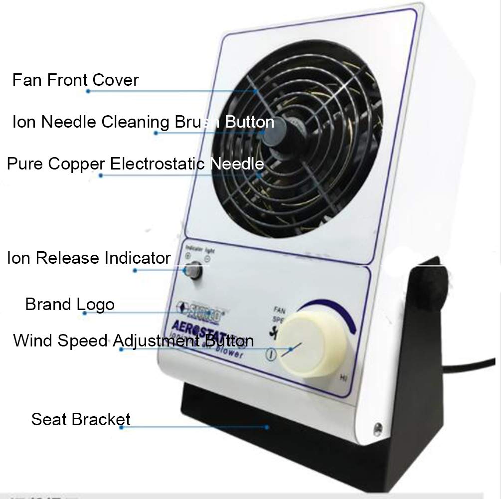 Ionizing Air Blower Static Eliminator Fan Anti-static Ionizer ESD Electrostatic Discharge 110V/25W