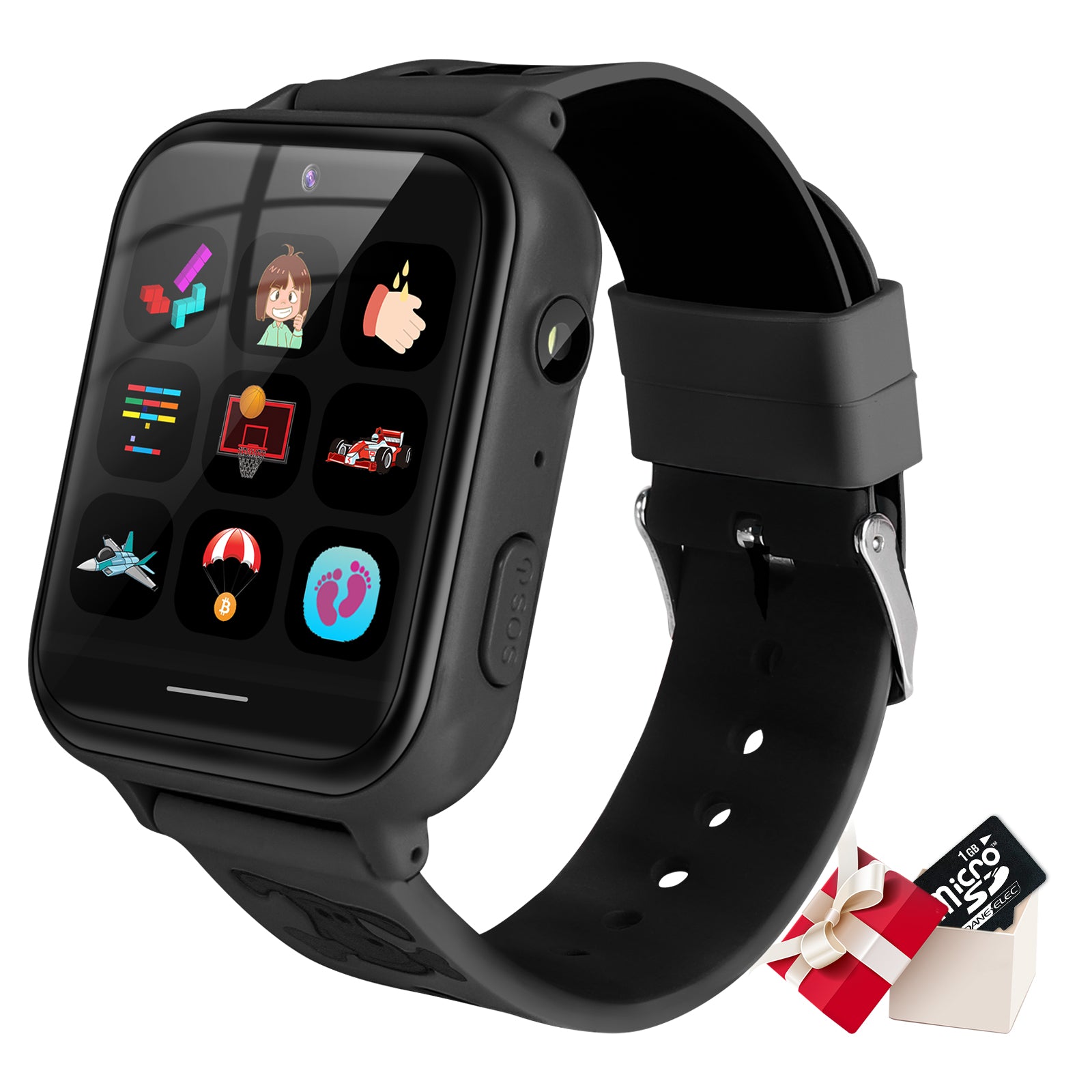 Kids Smartwatch for Boys Girls with Touch Screen Smartwatch with Phone Call SOS Music Player Alarm Camera Games for Christmas Birthday, 3 Colors