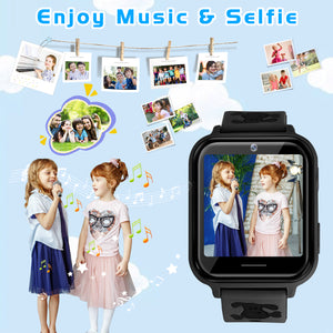 Kids Smartwatch for Boys Girls with Touch Screen Smartwatch with Phone Call SOS Music Player Alarm Camera Games for Christmas Birthday, 3 Colors