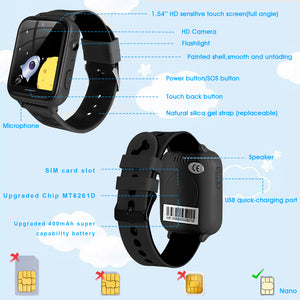 Kids Smartwatch for Boys Girls with Touch Screen Smartwatch with Phone Call SOS Music Player Alarm Camera Games for Christmas Birthday, 3 Colors
