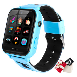 Kids Smartwatch for Boys Girls with Touch Screen Smartwatch with Phone Call SOS Music Player Alarm Camera Games for Christmas Birthday, 3 Colors