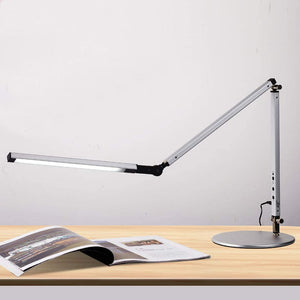 8W 100-240V LED Table Lamp Desk Dimmable Foldable Metal Swing Arm Desk Lamp with 3 Lighting Modes for Desk Office Bedroom Reading