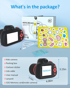 Kids Camera, Digital Camera for Kids, Toys for Girls Boys, Digital Camera with 2.4 Inch IPS Screen