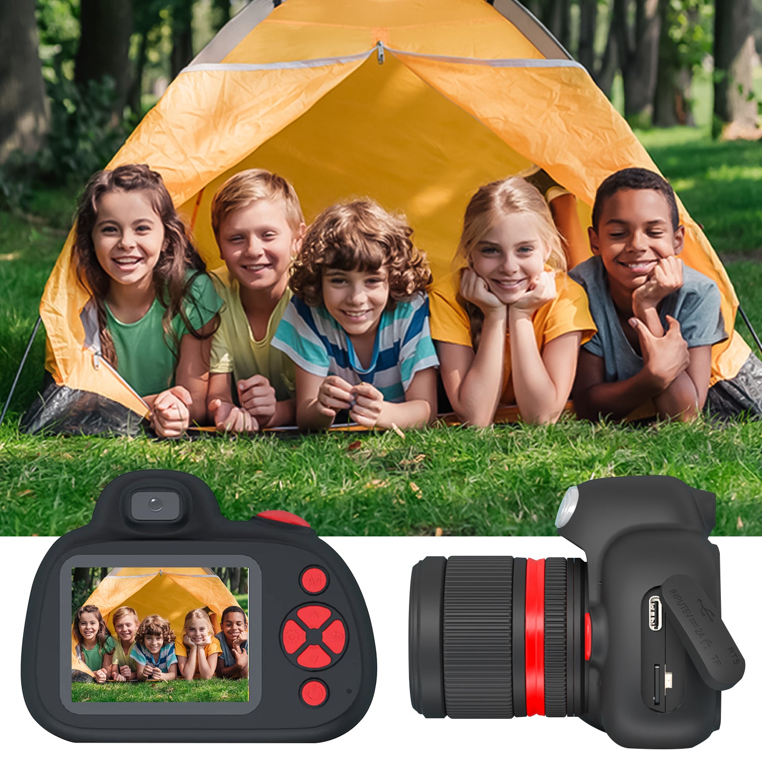 Kids Camera, Digital Camera for Kids, Toys for Girls Boys, Digital Camera with 2.4 Inch IPS Screen