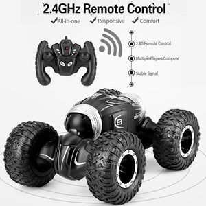 Remote Control Stunt Car Toy 2.4GHz 4WD RC Double Sided Rotating Car with Off Road High Speed Climbing