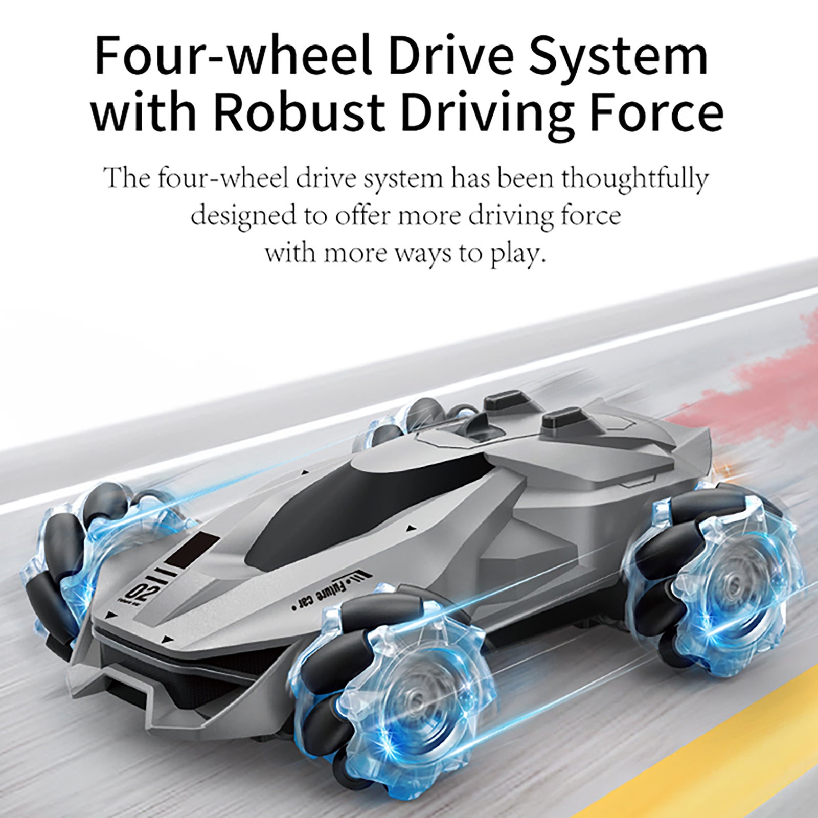 Remote Control Car with Fog Music Lights Spray 360° Auto Rotation of RC Car 4WD High Speed Car