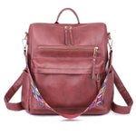 Women Backpack Purse PU Leather Travel Bag Convertible Satchel Handbags and Shoulder Bag, 9 Colors