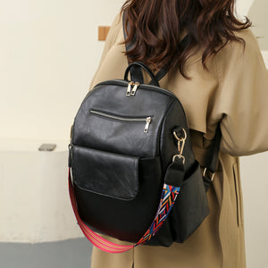 Ladies PU Leather Backpack Purses Multipurpose Design Handbags and Shoulder Bag PU Leather Travel Bag