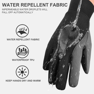 Winter Thermal Sports Gloves Touch Screen Waterproof Windproof Non-slip for Ski Riding Running Outdoor, S/M/L/XL