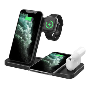 Multifunctional folding 4 in 1 wireless charger