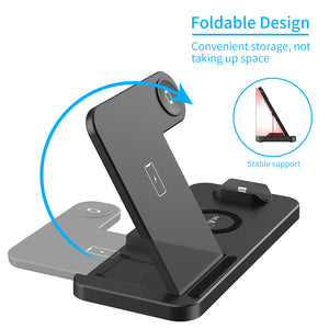 Multifunctional folding 4 in 1 wireless charger