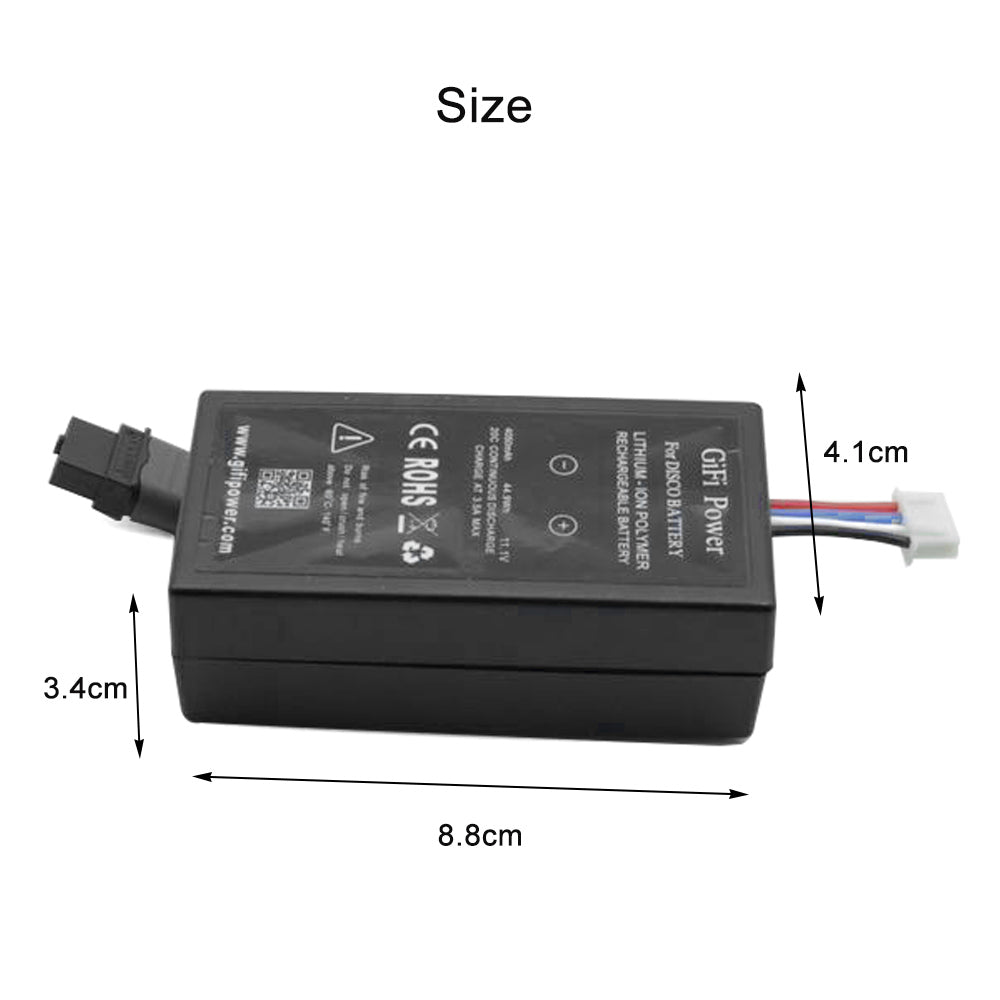 4050mAh 44.9Wh 20C 11.1V LiPo Battery for Parrot Disco Black