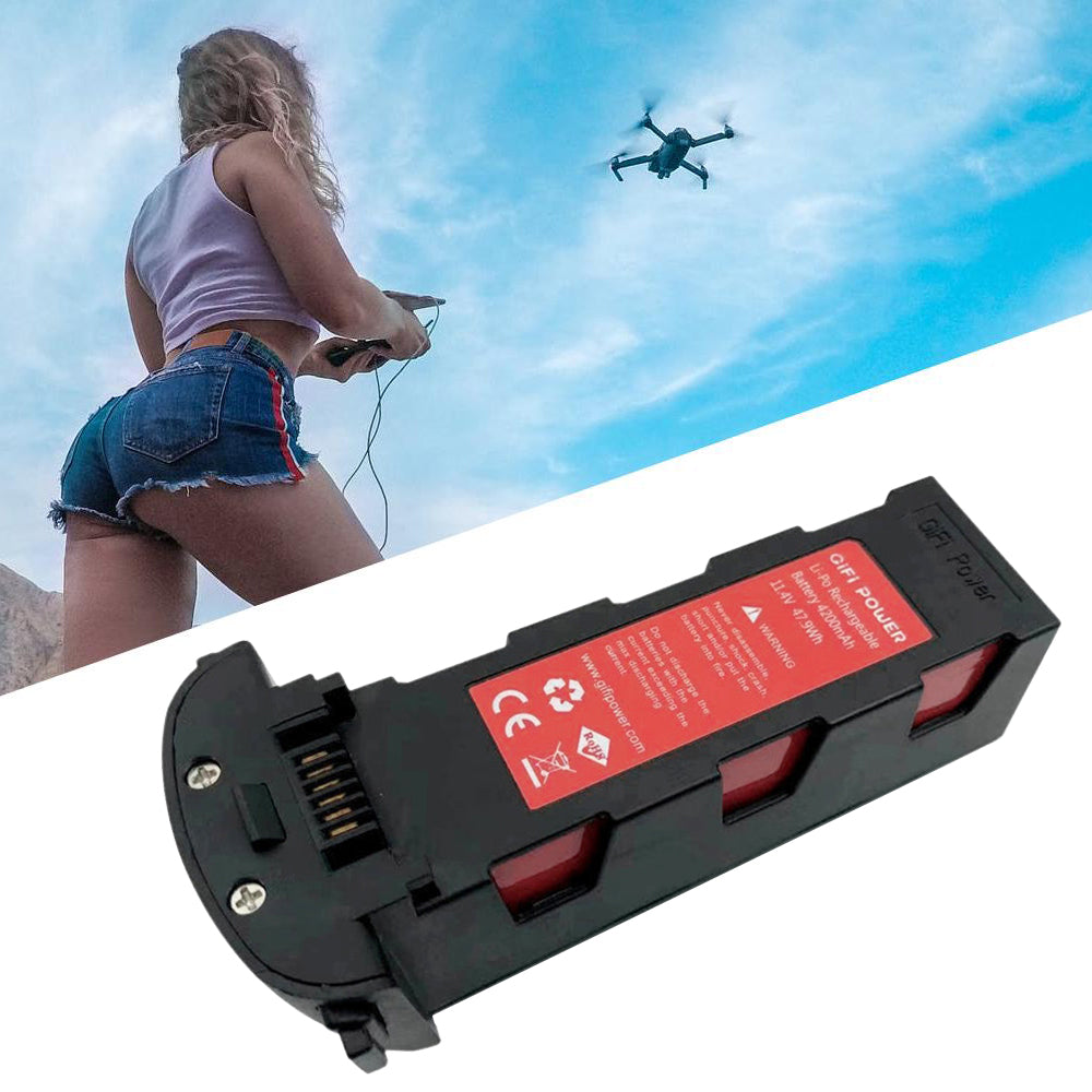 2 PACK 11.4V 4200mah Lipo Battery for Hubsan H117S Zino Brushless Four-axis Aircraft Drone