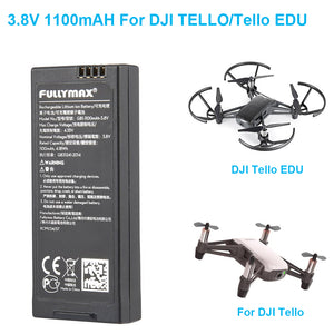 2 Pack 1100mAh 3.8V Intelligent Flight Battery for Ryze Tello and Tello EDU Drone