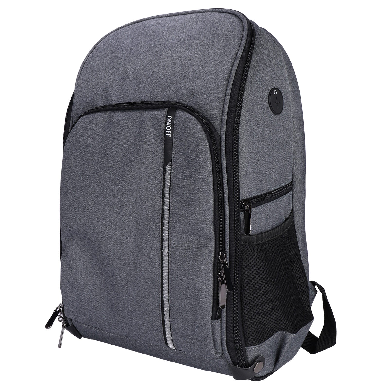Camera Backpack for DSLR Digital Drone Waterproof Photography Backpack with LED Flash for Travel Night Outdoor, Gray