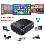 Mini Projector Portable Full HD 1080P with Synchronize Smartphone Screen for Outdoor Movie Home Theater