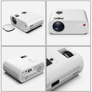 Mini Projector Portable Full HD 1080P with Synchronize Smartphone Screen for Outdoor Movie Home Theater