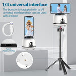 Auto Tracking Phone Holder Selfie Stick No App Required 360° Rotation Smart Face Body Tracking Tripod Selfie for Vlog Shooting Live Streaming