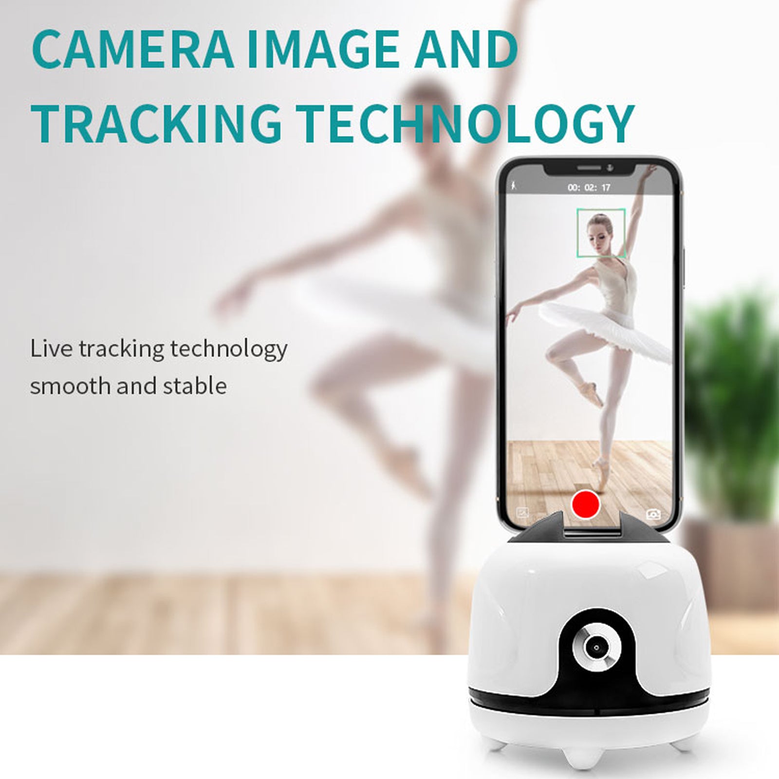 Auto Tracking Phone Holder Selfie Stick No App Required 360° Rotation Smart Face Body Tracking Tripod Selfie for Vlog Shooting Live Streaming