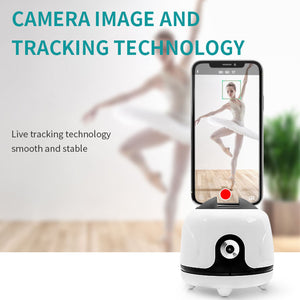 Auto Tracking Phone Holder Selfie Stick No App Required 360° Rotation Smart Face Body Tracking Tripod Selfie for Vlog Shooting Live Streaming