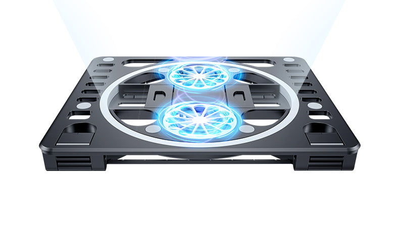 Cooling Laptop Stand with 2 Quiet Fan Adjustable Notebook Cooler Multifunctional Desktop Stand