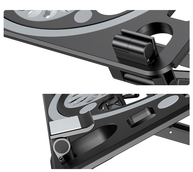 Cooling Laptop Stand with 2 Quiet Fan Adjustable Notebook Cooler Multifunctional Desktop Stand