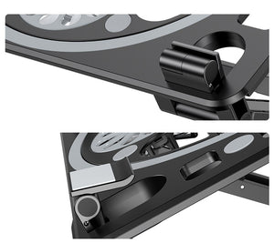 Cooling Laptop Stand with 2 Quiet Fan Adjustable Notebook Cooler Multifunctional Desktop Stand