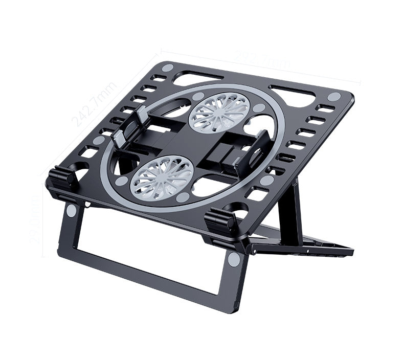 Cooling Laptop Stand with 2 Quiet Fan Adjustable Notebook Cooler Multifunctional Desktop Stand