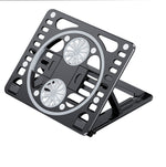 Cooling Laptop Stand with 2 Quiet Fan Adjustable Notebook Cooler Multifunctional Desktop Stand