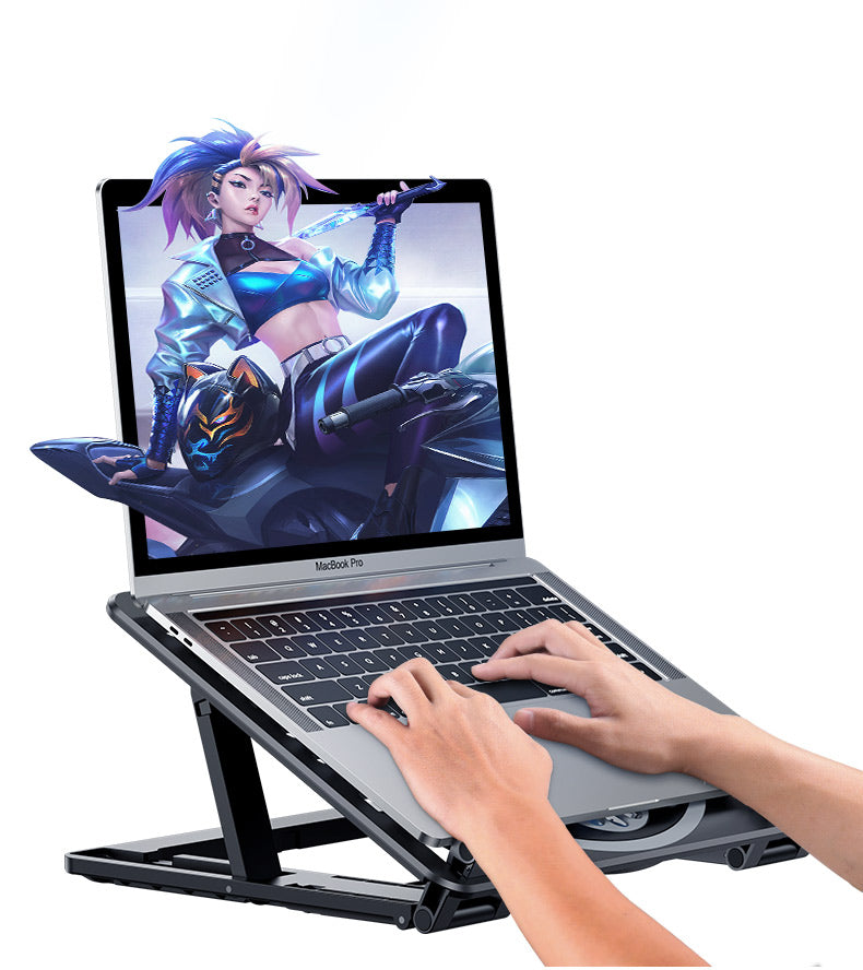 Cooling Laptop Stand with 2 Quiet Fan Adjustable Notebook Cooler Multifunctional Desktop Stand