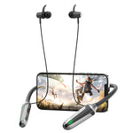 Neckband Headphones Wireless Gaming Earbuds with 48ms Ultra-Low Latency 72 Hours of Play Time Fast Charge Led Lighting