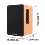 Bookshelf Speakers Wooden Speakers Subwoofer 2.0 Stereo Fiber/Coaxial/USB/Bluetooth