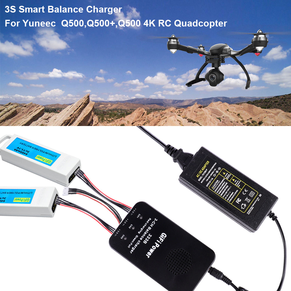 3S Li-Ion Smart Balance Battery Charger for Yuneec Q500,Q500+ ,Q500 4K RC Quadcopter