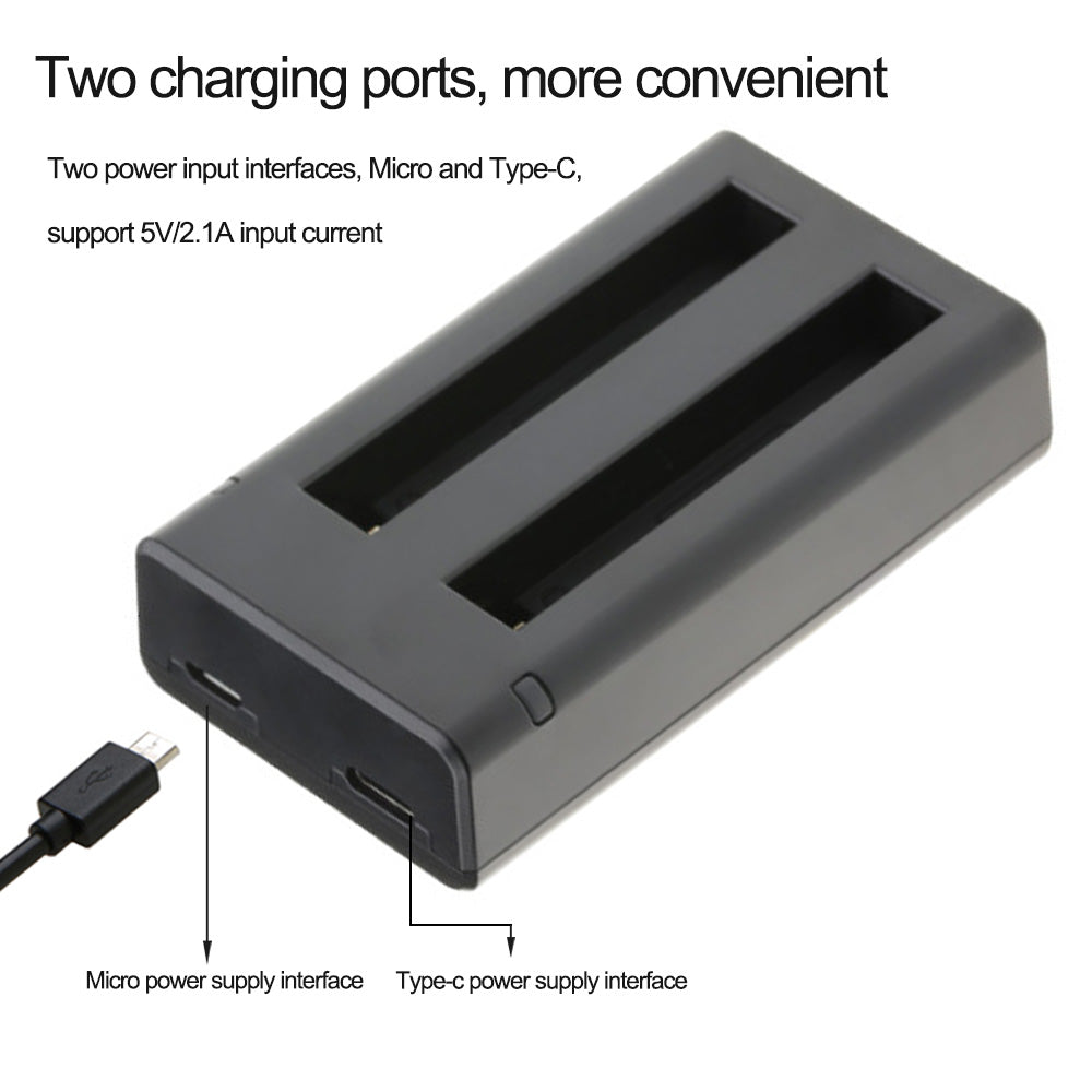 3.85V 1700mAh Battery and Charger Kit for Insta360 ONE X2 Action Camera