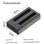 3.85V 1700mAh Battery and Charger Kit for Insta360 ONE X2 Action Camera