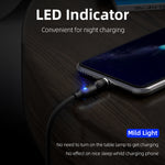 A.S Magnetic USB Charging Cable with Fast Charging 360° Rotation for Micro USB Type C Android