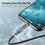 A.S Magnetic USB Charging Cable with Fast Charging 360° Rotation for Micro USB Type C Android