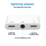 3 in 1 Audio and Charge Headphone Splitter for Phone 11 /11 Pro /XS /XS Max /XR /X /8 /8 Plus /7 /7 Plus Support Fast Charge