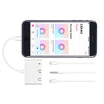 3 in 1 Audio and Charge Headphone Splitter for Phone 11 /11 Pro /XS /XS Max /XR /X /8 /8 Plus /7 /7 Plus Support Fast Charge