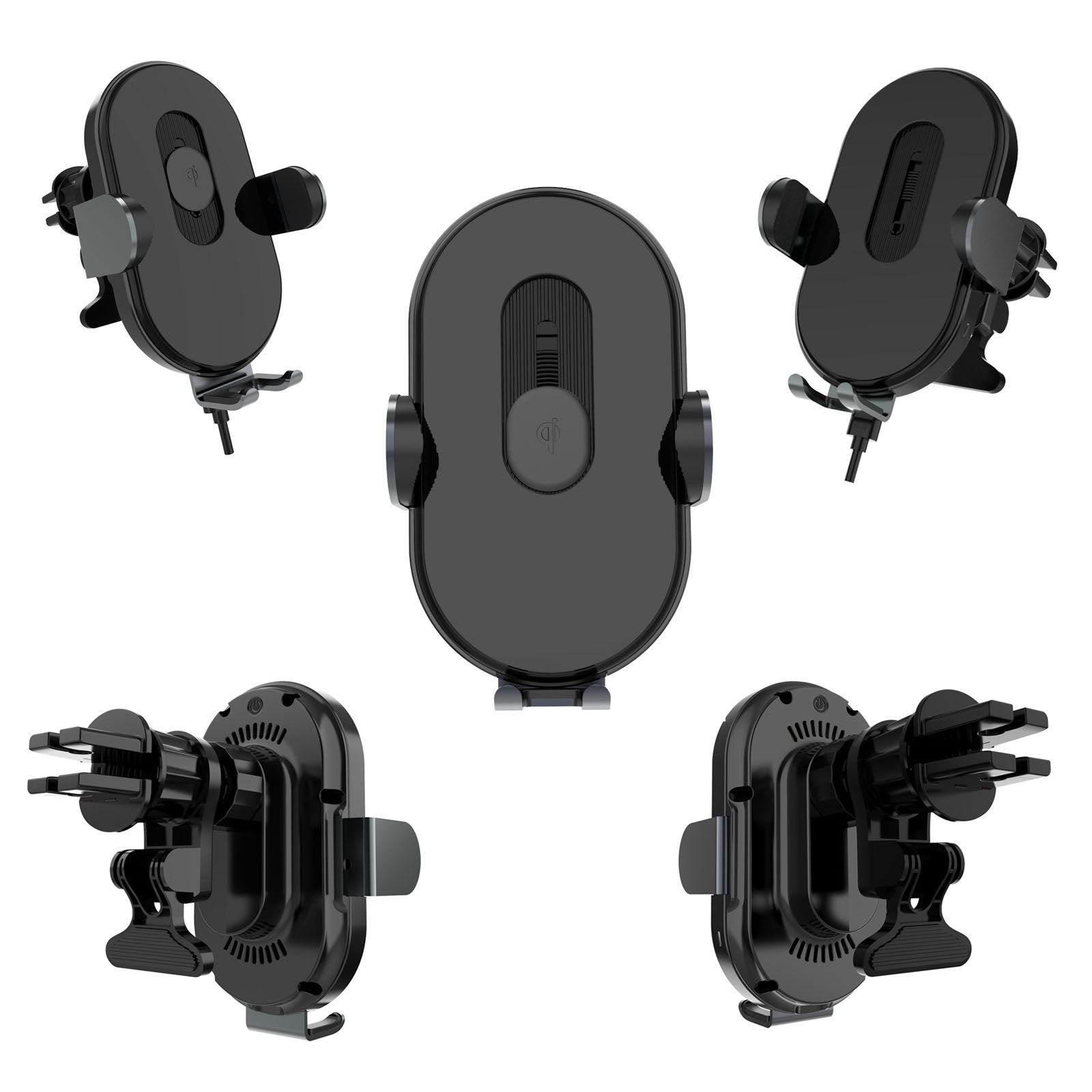 Auto-Clamping Qi Car Wireless Charger 10W/7.5W/5W Air Vent Dashboard Car Mount Compatible/w iPhone 12 Series/X/XR/11/8, Galaxy Note10/S10/S20 Series