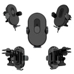Auto-Clamping Qi Car Wireless Charger 10W/7.5W/5W Air Vent Dashboard Car Mount Compatible/w iPhone 12 Series/X/XR/11/8, Galaxy Note10/S10/S20 Series