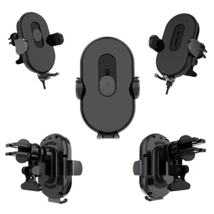 Auto-Clamping Qi Car Wireless Charger 10W/7.5W/5W Air Vent Dashboard Car Mount Compatible/w iPhone 12 Series/X/XR/11/8, Galaxy Note10/S10/S20 Series