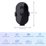 Auto-Clamping Qi Car Wireless Charger 10W/7.5W/5W Air Vent Dashboard Car Mount Compatible/w iPhone 12 Series/X/XR/11/8, Galaxy Note10/S10/S20 Series